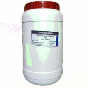 Реагент натрий гидроокись (гранулир.) ЧДА, в пакете по 1 кг