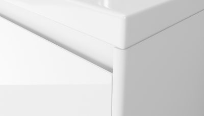 Комплект мебели 60 "KLAUFS-60" подвесная белая 2 ящикa VELVEX (ум.COMO-60)