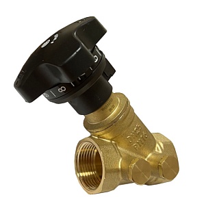 Клапан балансировочный ручной латунь Ду 32 G1 1/4" Ру16 Тмакс=120 оС ВР Kvs=12.5 м3/ч без ниппелей Benarmo (022-7563)(18)