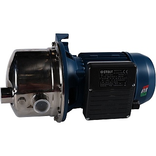 Насос поверхностный, корпус-нерж.сталь,Q-40л/мин.H=48м (SPJ-0003-000100) STOUT