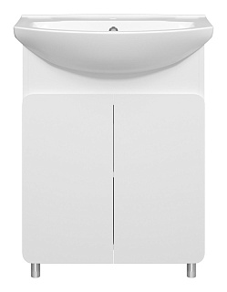 Комплект мебели 65 "Чегет-65" напольная 2 дв. белая эмаль MISTY (ум.Балтика-65)