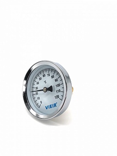 Термометр бим.  0...120' C, G1/2 d 63 мм , шток 50мм с гильзой (YL18)  VIEIR