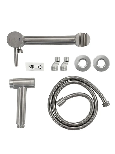 GFmark Смеситель гигиенический настенный САТИН из нержавеющей стали (2048) 