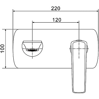 Смеситель д/раковины ROSE встроенный черный/хром R1341H