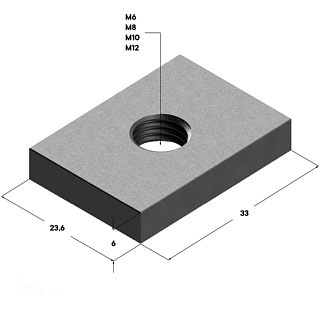 Гайка профиля универсальная TNU 28-40 6F  M8 (450/50шт/кор) (09107001)