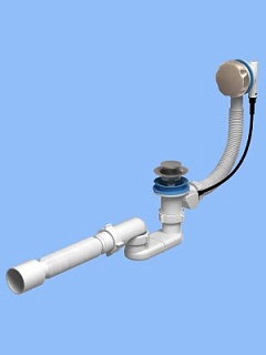 Обвязка для ванны полуавтомат с сифоном плоский 520мм Ани пласт ЕМ-701 (15)