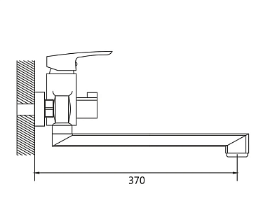 Смеситель д/ванны SHEVANIK хром S8522