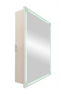 Зеркало-шкаф 60 "EMOTION-60х80" ПР с LED -подсв., сенсор на зеркале, розетка САНАКС 45004