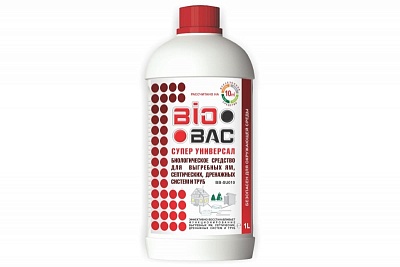 Биобак BB-SU10 Биологически активное средство для выгр. ям, септиков, дренажных систем и труб (1л)