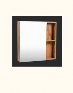 Зеркало-шкаф 70 "Бостон-70" универсальный дуб/белый (без света) VIANT