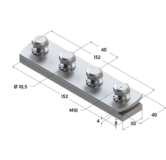 Соединитель профиля TSP SC 38-40 8F4 М10  (20/10 шт/кор) (09247001)