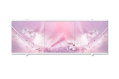 Экран д/ванны 1,68м (алюм.каркас) розовый (МетаКам)