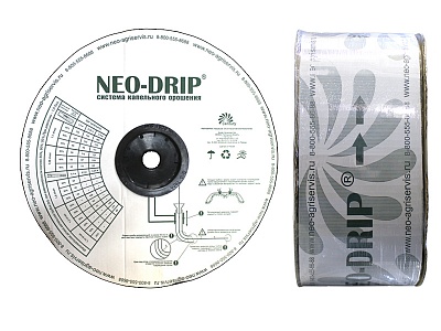 Лента капельного полива "Neo-Drip"  диам 16мм, 8 mil, шаг 20, 2,4л/ч   (бухта 500 м )