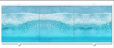 Экран д/ванны АРТ 1,68м (алюминий.) Морской прибой (МетаКам)