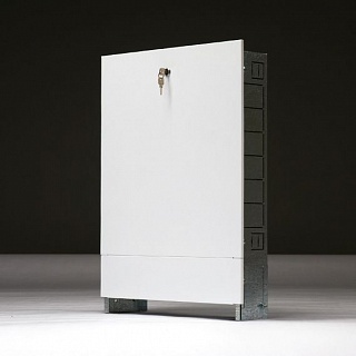 Шкаф коллекторный встраиваемый ШРВ-3 670x125x746 (8-10) STOUT (SCC-0002-000810)