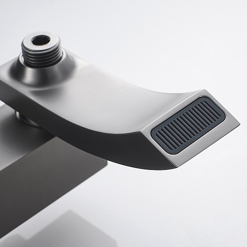 Душ. система ROSE с изливом оружейная сталь R1556T