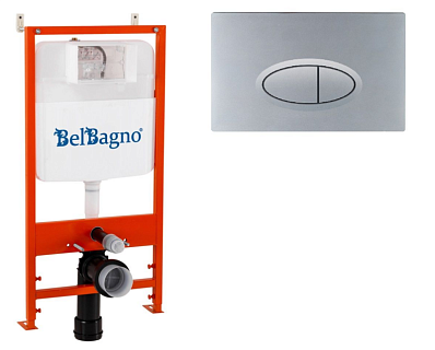 Система инсталляции д/унитаза BELBAGNO BB026 с кнопкой хром мат.BB050CR.MAT