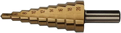Сверло ступенчатое MOS HSS  по металлу, 12 ступеней, 6-38 мм 36386М