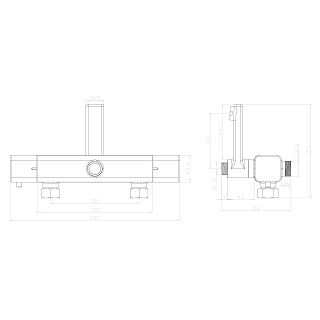 Душевая система "RAIN" (RAI-1028GM) термостат, воронёная сталь TOKITO