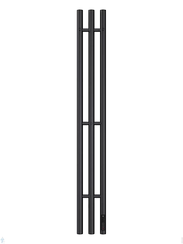 Полотенцесушитель  1200х156 "TRES" круг электро черный матовый (RAL 9005)  TERMINUS