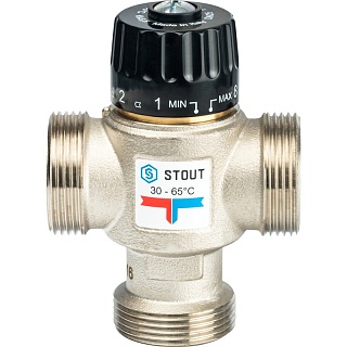 Термостатический клапан для систем отопления и ГВС 1 1/4" НР 30-65°С KV 3,5 (SVM-0125-356532) STOUT