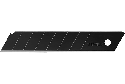 Лезвия 18мм STAYER BLACK SHARP  сегментированные, черные особоострые 10 шт (0920-S10)               
