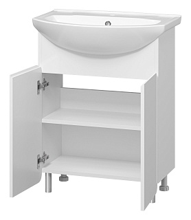 Комплект мебели 65 "Чегет-65" напольная 2 дв. белая эмаль MISTY (ум.Балтика-65)