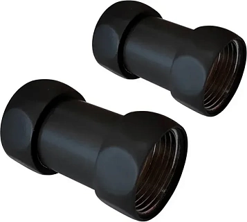 Соединение прям америк.  1-1 г/г черный матовый (RAL 9005) 730SCH1010 TERMINUS
