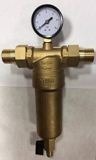 Фильтр с манометром 1/2" для горячей воды металл (JH151)  VIEIR (15шт) 