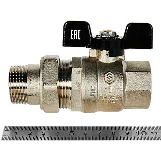 Кран шар. полнопроходной с амер. баб. ВН 1" (8/32) SVB-0007-200025 STOUT (замена арт.57613)