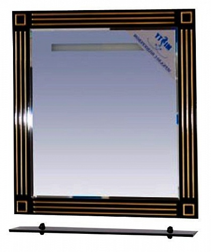 Venezia -105 Зеркало с полочкой черное патина