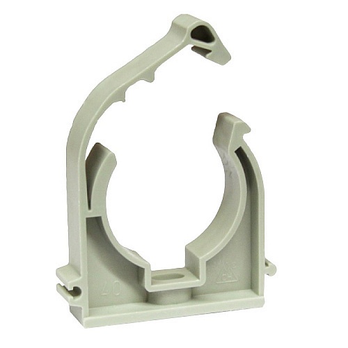 Зажим 32 с защелкой серый (50/300) ПРО АКВА (РА18912G)