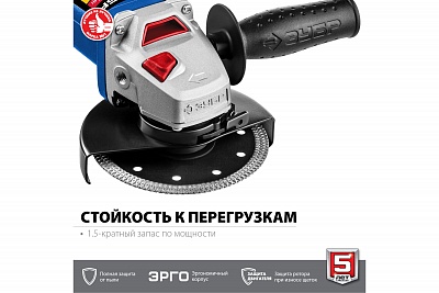 ЗУБР УШМ 125 мм, 750 Вт, компакт, серия Профессионал УШМ-П125-750 ВЫГОДА