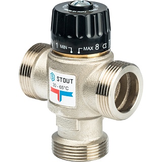 Термостатический клапан для систем отопления и ГВС 1 1/4" НР 30-65°С KV 3,5 (SVM-0125-356532) STOUT
