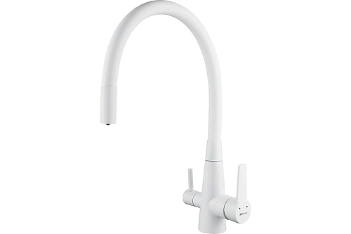 Смеситель д/кухни SHEVANIK гибкий излив белый под фильтр S668C