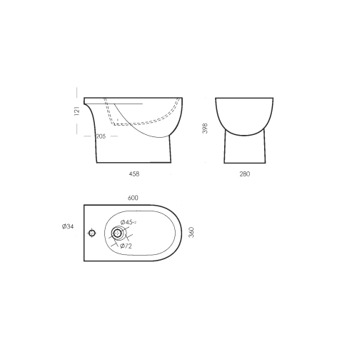 Биде напольное Sanita ART (Самара) 