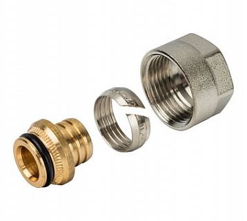 TР 95 Соединение 16мм для труб из пластика, резьба 24х19  (67781616) (50/400) АКЦИЯ