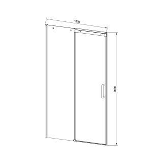 Дверь для душа VINCEA Dice VDS-4D130CL, 1300, хром, стекло прозрачное