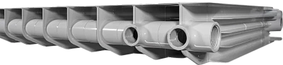 Радиатор бимет. VIENA 10 секций нижнее подключение 3/4" Левое  RB 100-500-1.6 (178 Вт) 