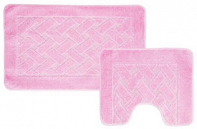 Набор ковриков (2предмета) "BANYOLIN" 55х90см (11 мм) розовый