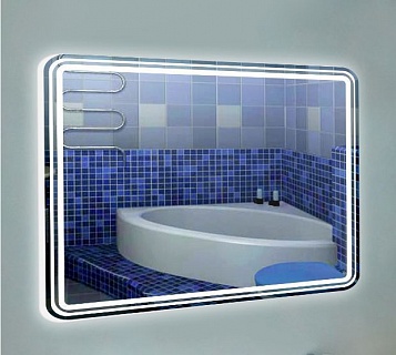 Зеркало "Glassiko "Crown 600x700" подсветка+сенсорный выкл.+косметическая линза