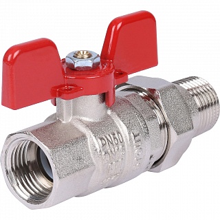 Кран шар. полнопроходной с амер. (EPDM) с упл.на сгоне баб. ВН 1/2" (SVB-1007-000015) STOUT 