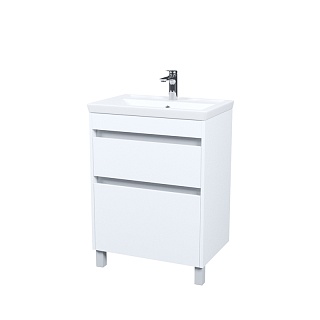 Комплект мебели 60 "Zodiac X-60" напольная, белая матовая 2 ящ. IDDIS (ум.Zodiac/Ray-60) ZDX60WFi95K