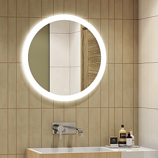Зеркало (Санакс) D 645 мм сенсорное, круглое с внутренней  LED подсветкой, код: 45234