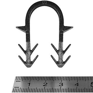 Скоба якорная с двойным креплением для труб д.16-20мм чёрная 42мм SMF-0006-001620 STOUT