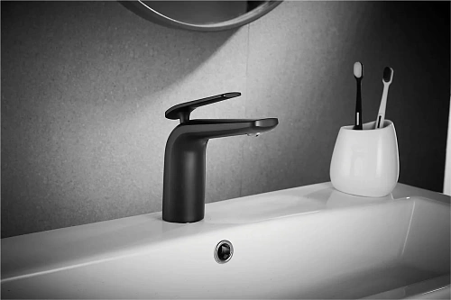 Смеситель д/раковины ROSE черный R3901H