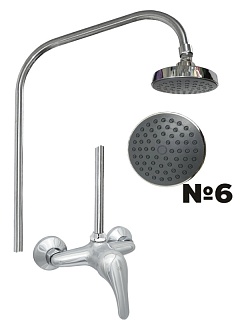 Смеситель д/душа стац.одноручк ЦС-СМ 293-2/1 ф35 лейка ф100 М42 (ДС000826) 