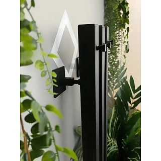 Полотенцесушитель  1200х150 "Robe-3" квадрат электро черный матовый (RAL 9005) НИКА