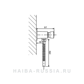 Кран для писсуара нажимной  HAIBA (HB33001)
