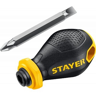 Отвертка STAYER "MaxFix" PH2/SL6, 32 мм, переставная  2511_z02